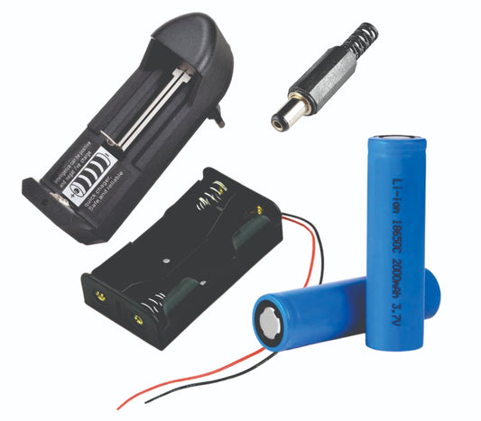 18650 li ion battery holder and charger kit