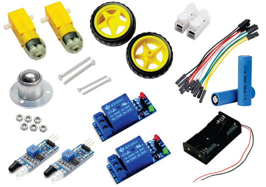 Line follower robot without Arduino kit (Relay)