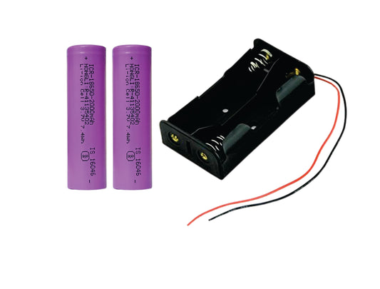 18650 Li-ion batteries + 2S  battery holder