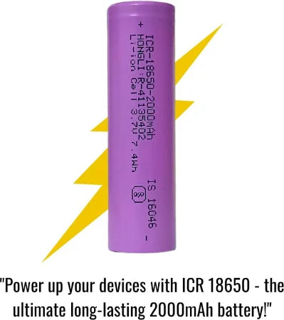 18650 Li-ion  Battery (2000mAh Rechargeable)